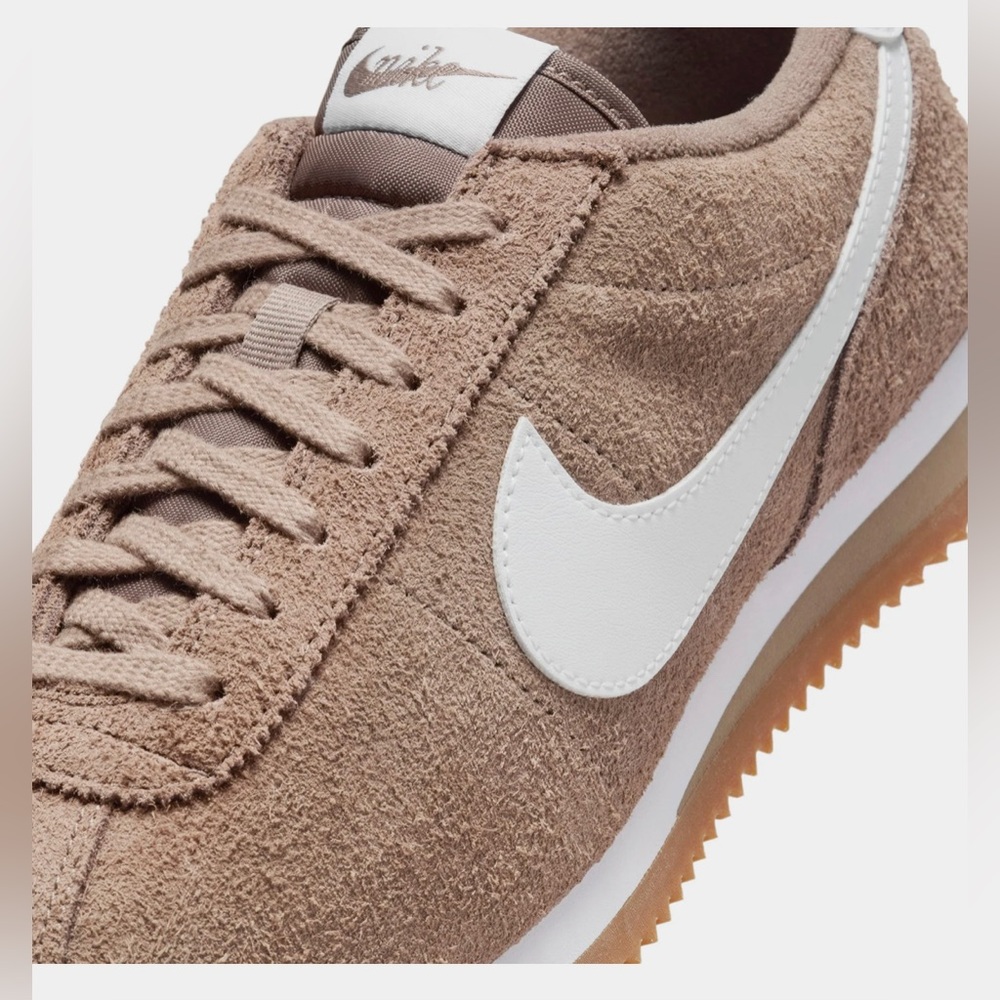 WMNS NIKE CLASSIC CORTEZ TAN BROWN VNTG KHAKI SUEDE MINK LEATHER WHITE GUM - Picture 4 of 10